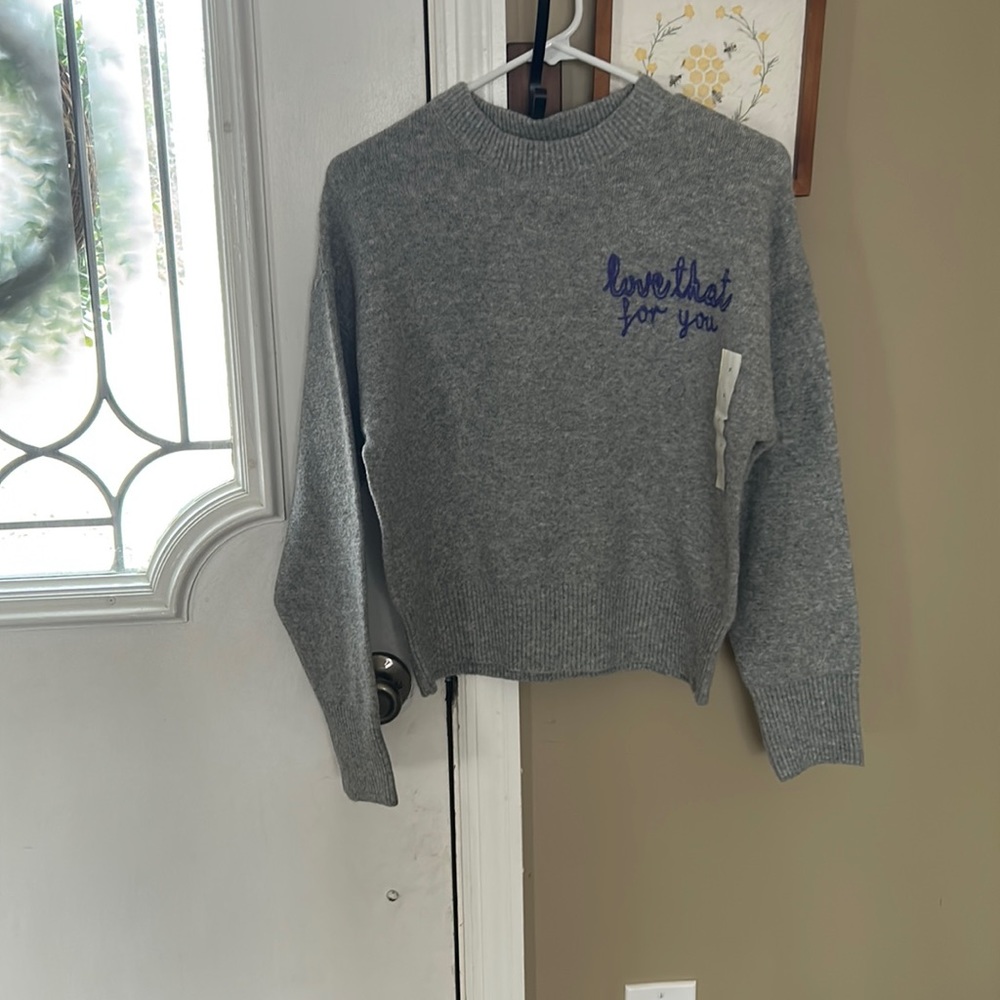 NWT A new day embroidered “love that for you” size small